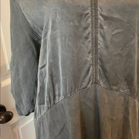 Silk Grey Pistache Blouse - Picture 2 of 5